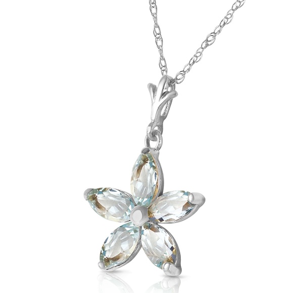 GOLD NECKLACE WITH NATURAL AQUAMARINES